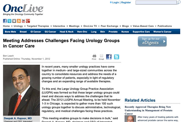 Meeting Addresses Challenges Facing Urology Groups in Cancer Care