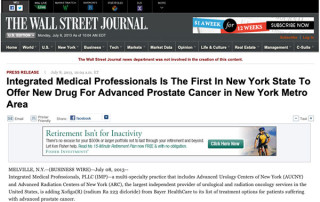 Integrated Medical Professionals Is The First In New York State To Offer New Drug For Advanced Prostate Cancer in New York Metro Area