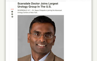 Scarsdale Doctor Joins Largest Urology Group in The U.S.