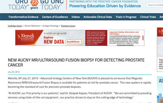 MR/Ultrasound Fusion Biopsy For Detecting Prostate Cancer