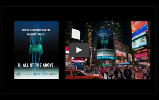 Prostate Cancer Awareness Campaign Viewed on NASDAQ Tower